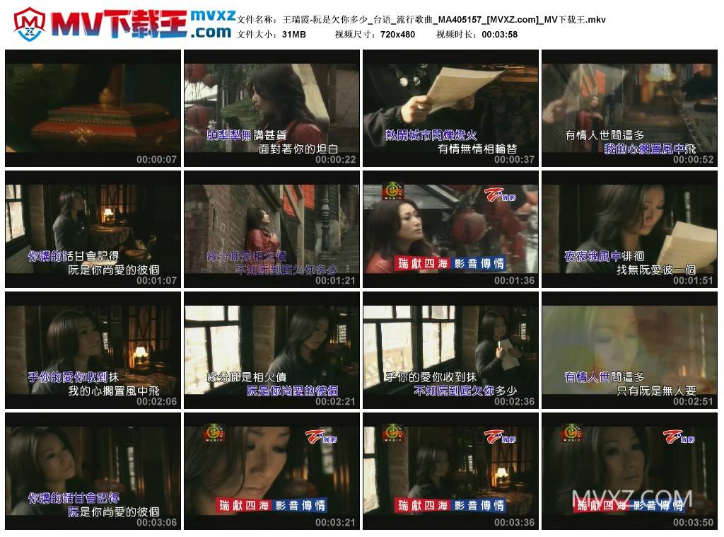 王瑞霞-阮是欠你多少_台语_流行歌曲_MA405157